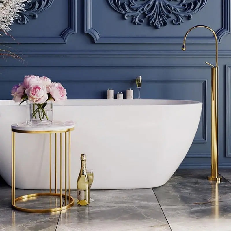 Belbagno - Belbagno Palermo Freestanding Bathtub 1750mm - Semi Gloss White - Aqualux Bathrooms