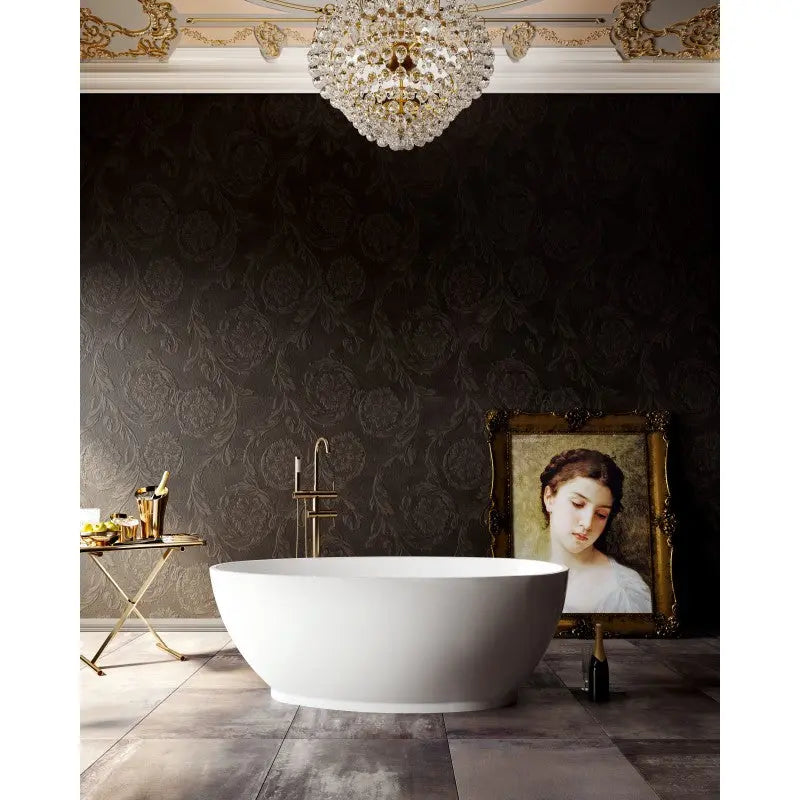 Belbagno - Belbagno Aveo Freestanding Bathtub 1700mm - Semi Gloss White - Aqualux Bathrooms