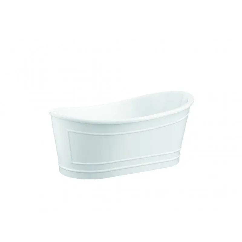 Belbagno - Belbagno Ritz Freestanding Bathtub 1670mm - Matte White - Aqualux Bathrooms