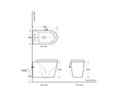 Belbagno - Belbagno Flay-R Wall Hung Pan 540mm - Gloss White - Aqualux Bathrooms