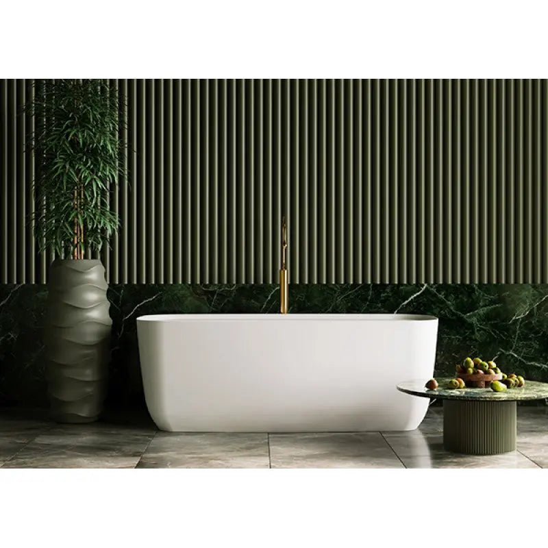 Belbagno - Belbagno Terriccio Freestanding Bathtub 1700mm - Matte White - Aqualux Bathrooms