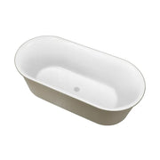 Belbagno - Belbagno Berg Freestanding Bathtub 1500mm - Soft Sand and Gloss White - Aqualux Bathrooms