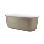 Belbagno - Belbagno Berg Freestanding Bathtub 1700mm - Soft Sand and Gloss White - Aqualux Bathrooms