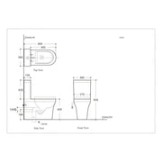 Belbagno - Belbagno Vella Rimless Nano-glaze Back to Wall Toilet Suite 665mm - Gloss White - Aqualux Bathrooms