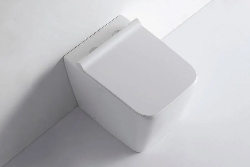 Belbagno - Belbagno Ardente-R Series Wall Faced Pan 555mm - Gloss White - Aqualux Bathrooms