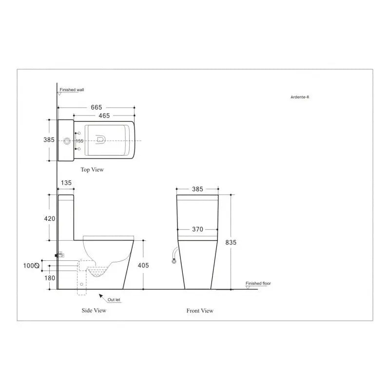 Belbagno - Belbagno Ardente-R Rimless Nano-Glaze Back To Wall Toilet Suite 680mm - Gloss White - Aqualux Bathrooms
