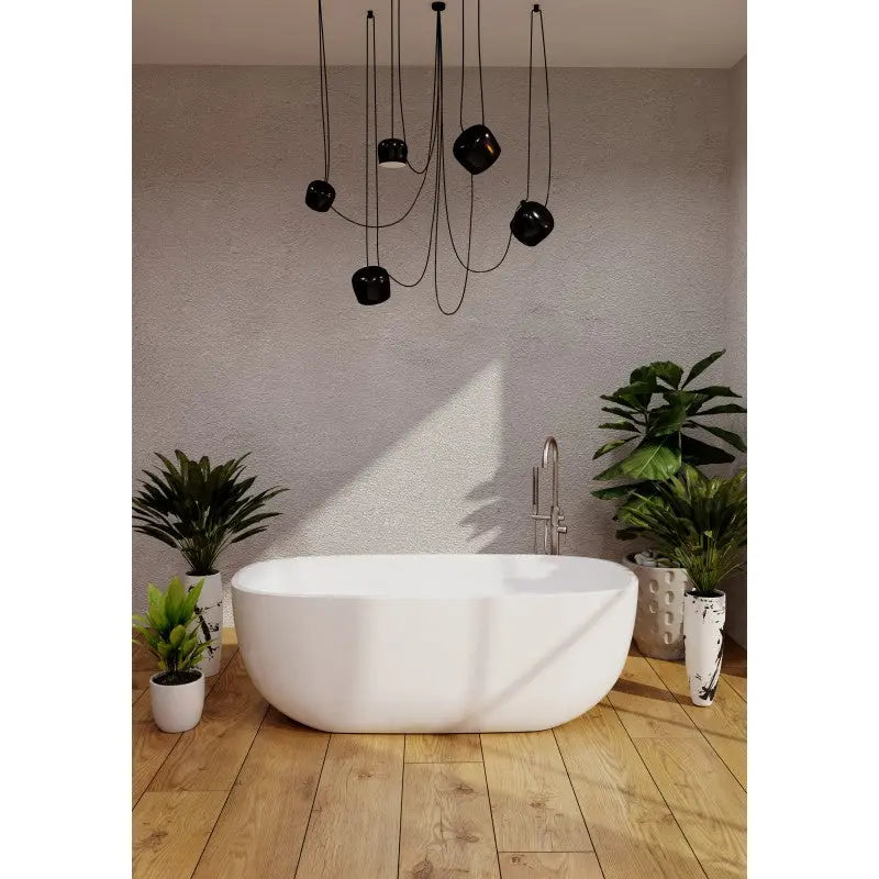 Belbagno - Belbagno Ally Freestanding Bathtub 1500mm - Semi Gloss White - Aqualux Bathrooms