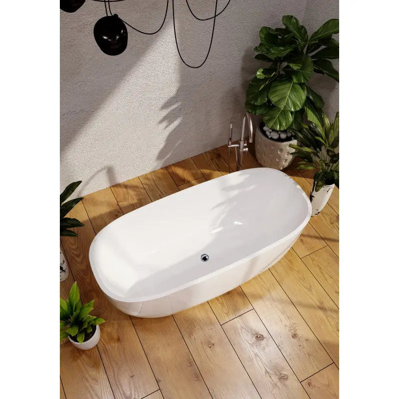 Belbagno - Belbagno Ally Freestanding Bathtub 1500mm - Semi Gloss White - Aqualux Bathrooms