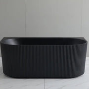 Bari Groove Back To Wall Bathtub 1500mm (No Overflow) - Aqualux Bathrooms- Poseidon