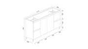 Mercio BIANCA Freestanding Vanity 1200mm (Gloss White) Mercio