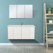 Mercio - BIANCA Wall Hung Vanity 1500mm (Gloss White) - Aqualux Bathrooms