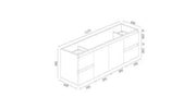 Mercio - BIANCA Wall Hung Vanity 1500mm (Gloss White) - Aqualux Bathrooms