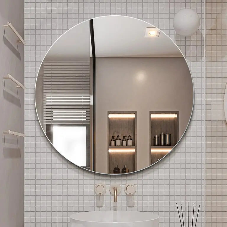 Round 90cm Pencil-edge Plain Mirror - Aqualux Bathrooms- Mercio