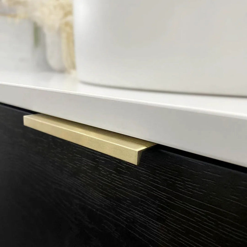OTTI BONDI BLACK OAK 1200MM CURVE SINGLE BOWL WALL HUNG VANITY (SHOWROOM DISPLAY)