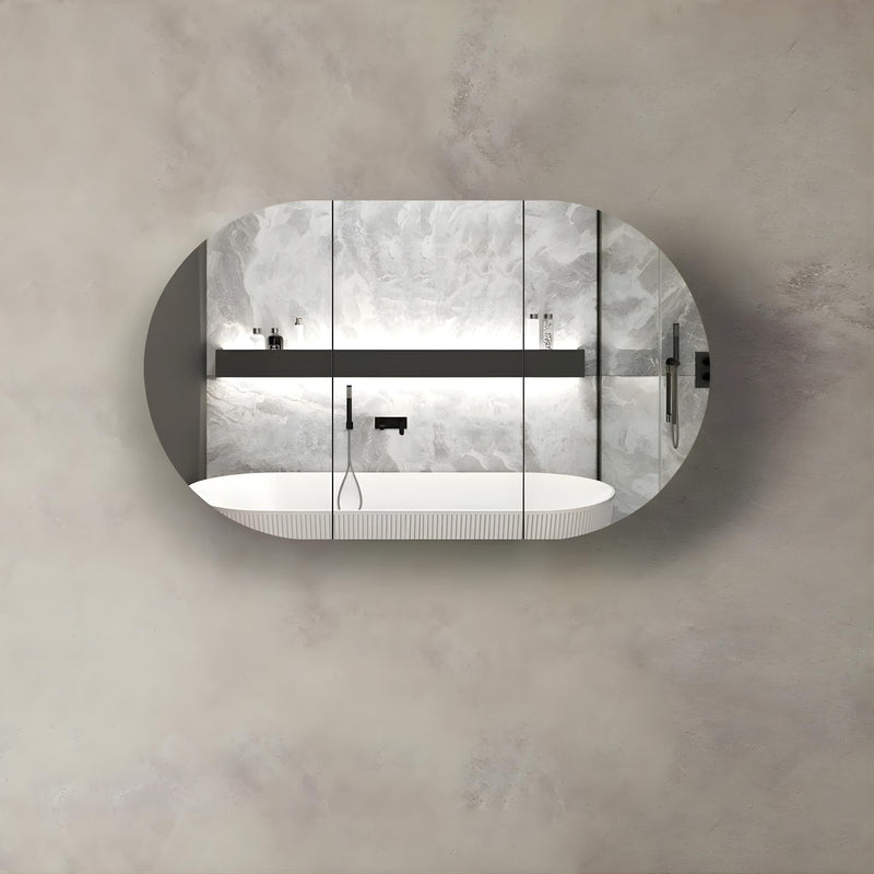 OTTI BONDI SHAVING CABINET BLACK OAK 1200X750MM