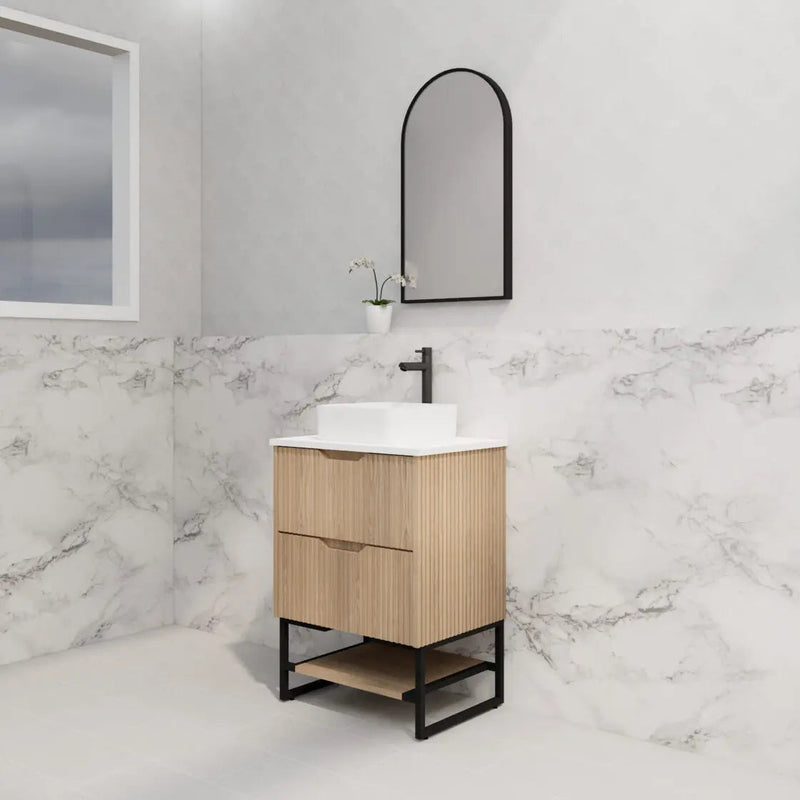 ABS Riva - Riva Bali Freestanding Vanity 600mm - American Oak - Aqualux Bathrooms
