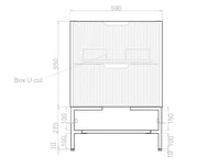 ABS Riva - Riva Bali Freestanding Vanity 600mm - Brown Oak - Aqualux Bathrooms