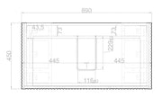 ABS Riva - Riva Bali Freestanding Vanity 900mm - Matt Black - Aqualux Bathrooms