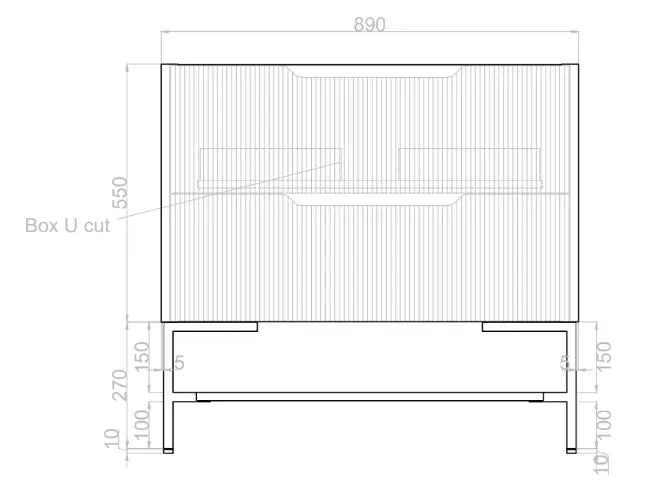 ABS Riva - Riva Bali Freestanding Vanity 900mm - American Oak - Aqualux Bathrooms