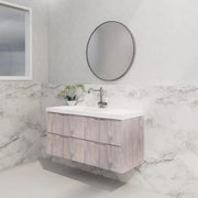 ABS Riva - Riva Bali Wall Hung Single Bowl Vanity 1200mm - White Oak - Aqualux Bathrooms
