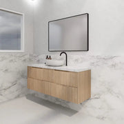 ABS Riva - Riva Bali Wall Hung Single Bowl Vanity 1500mm - American Oak - Aqualux Bathrooms