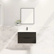ABS Riva - Riva Bali Wall Hung Vanity 900mm - Matt Black - Aqualux Bathrooms