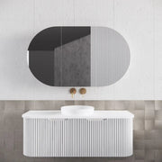 ABS Riva - Riva Bergen Wall Hung Single Bowl Vanity 1200mm - Matt White - Aqualux Bathrooms