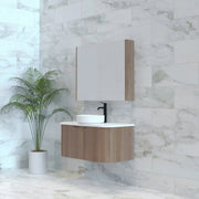 ABS Riva - Riva Bergen Wall Hung Vanity 900mm - Solid Timber - Aqualux Bathrooms