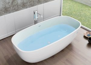 Bora Freestanding Stone Bath by Pietra Bianca - view 2