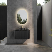 Avalon Wall Hung Vanity 750 (Matte Black) - Aqualux Bathrooms- Poseidon