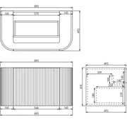 Avalon Wall Hung Vanity 750 (Matte Black) - Aqualux Bathrooms- Poseidon