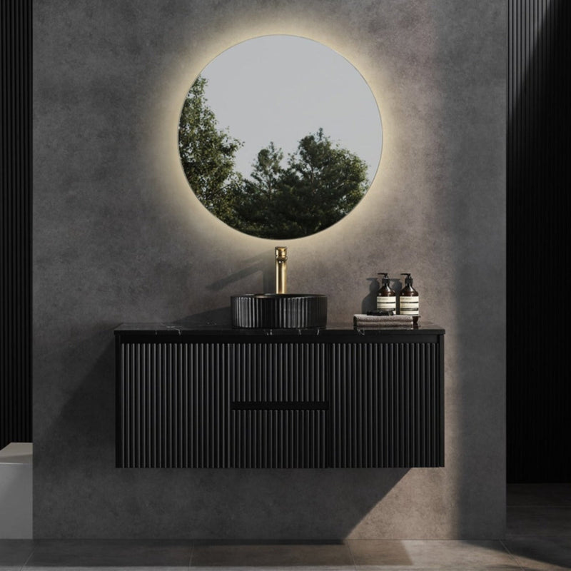 Brindabella Matte Black 1200mm Single Bowl Wall Hung Vanity - Beyond Bathware