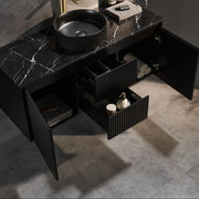 Brindabella Matte Black 1200mm Single Bowl Wall Hung Vanity - Beyond Bathware