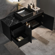 Brindabella Matte Black 1200mm Single Bowl Wall Hung Vanity - Beyond Bathware