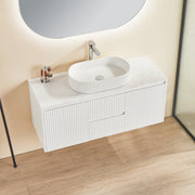 Brindabella Matte White 1200mm Single Bowl Wall Hung Vanity - Beyond Bathware