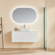 Brindabella Matte White 1200mm Single Bowl Wall Hung Vanity - Beyond Bathware