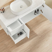 Brindabella Matte White 1200mm Single Bowl Wall Hung Vanity - Beyond Bathware