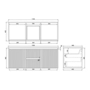 Brindabella Matte White 1200mm Single Bowl Wall Hung Vanity - Beyond Bathware