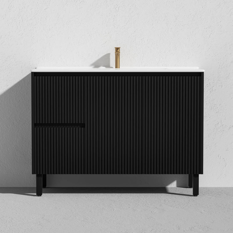 Brighton Freestanding Vanity 1200mm (Matte Black) - Aqualux Bathrooms- Poseidon
