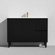 Brighton Freestanding Vanity 1200mm (Matte Black) - Aqualux Bathrooms- Poseidon
