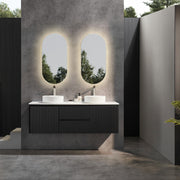 Brindabella Matte Black 1500mm Double Bowl Wall Hung Vanity - Beyond Bathware