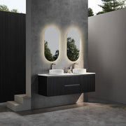 Brindabella Matte Black 1500mm Double Bowl Wall Hung Vanity - Beyond Bathware