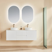 Brindabella Matte White 1500mm Double Bowl Wall Hung Vanity - Beyond Bathware