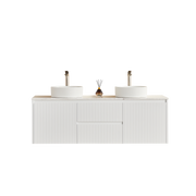 Brindabella Matte White 1500mm Double Bowl Wall Hung Vanity - Beyond Bathware