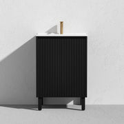 Brighton Freestanding Vanity 600mm (Matte Black) - Aqualux Bathrooms- Poseidon