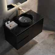 Brindabella Matte Black 900mm Single Bowl Wall Hung Vanity - Beyond Bathware
