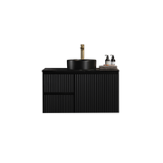 Brindabella Matte Black 900mm Single Bowl Wall Hung Vanity - Beyond Bathware
