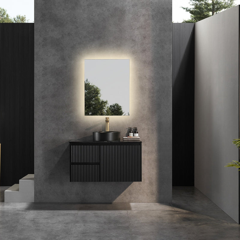 Brindabella Matte Black 900mm Single Bowl Wall Hung Vanity - Beyond Bathware