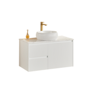 Brindabella Matte White 900mm Single Bowl Wall Hung Vanity - Beyond Bathware