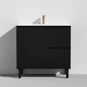 Brighton Freestanding Vanity 900mm (Matte Black) - Aqualux Bathrooms- Poseidon